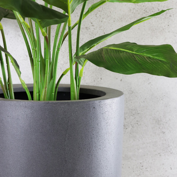 Tall Fibre Cement Pot - Grey