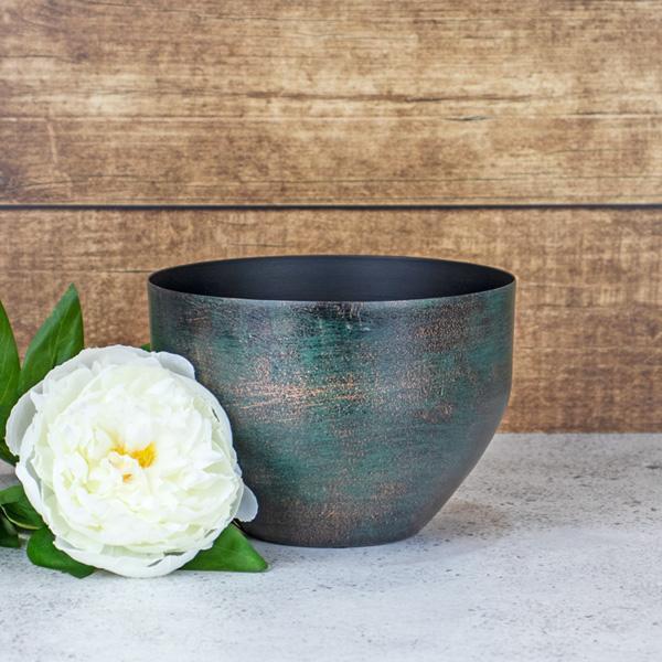 Gold & Turquoise Iron Pot